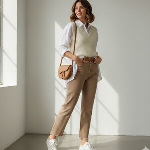 Frame Le Sylvie Slender Straight Jeans in Sand Womens size 29